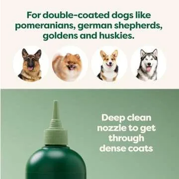 Earth Rated 3-in-1 Dog Shampoo, Conditioner and Deodorizer, for Double-Coated Dogs and Puppies to Tackle Tangles and Shedding, Refreshing White Tea and Basil Scent, 16 oz