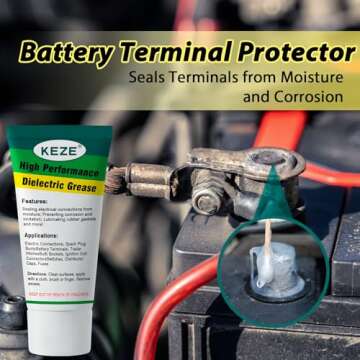 Keze Dielectric Grease - Protects Battery Terminals & Spark Plugs, 1 Oz
