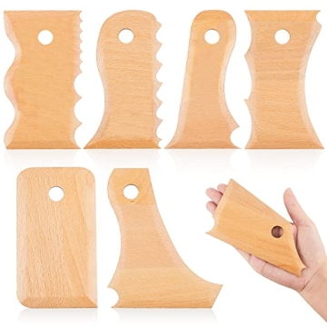 7 Pieces Big Size Pottery Foot Shaper Tools Pottery Trimming Tools Pottery Profile Rib Bundle Foot S...
