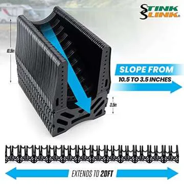 Stink Slink RV Sewer Hose Support 20 ft - Collapsable Camper Sewer Hose Support with Carrying Strap for Easy Storage - Sturdy Design Maintains Slope for RV, Trailer and Motorhome Septic