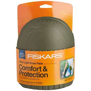 Fiskars Lightweight & Durable Knee Pads for Gardening and Housework - with Comfortable Padded Foam C...