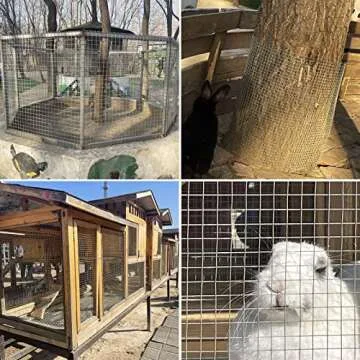 SEBOSS Hardware Cloth 1/2 inch 48 x 100 ft 19 Gauge - Hot Dip Galvanized After Welding - Chicken Wire Fencing Wire Mesh Roll Garden Fencing Welded Wire Mesh & Wire Cloth Gopher Wire