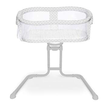Halo Baby Bassinet Bedside Sleeper, Bassinest Glide, Adjustable Co Sleeping Crib, Lowering Wall with Mesh Walls