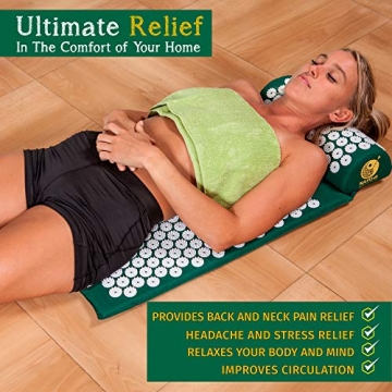 Nayoya Acupressure Mat for Back Pain Relief and Wellness