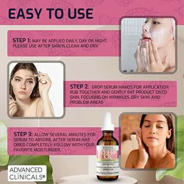 Advanced Clinicals Rosehip Oil Anti-Aging Facial Serum