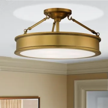 Minka Lavery Semi Flush Mount Light with Dimmable Feature