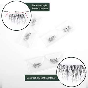 Lashes Half Lashes Half Lashes Wispy Half Lashes Natural Frihappy Lashes 3 Pairs Frihappy HF1