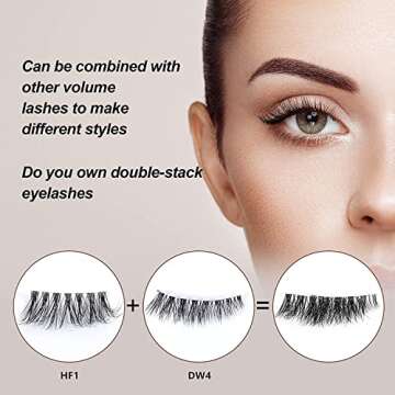 Lashes Half Lashes Half Lashes Wispy Half Lashes Natural Frihappy Lashes 3 Pairs Frihappy HF1