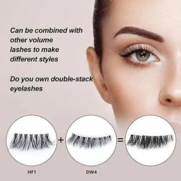 Lashes Half Lashes Half Lashes Wispy Half Lashes Natural Frihappy Lashes 3 Pairs Frihappy HF1
