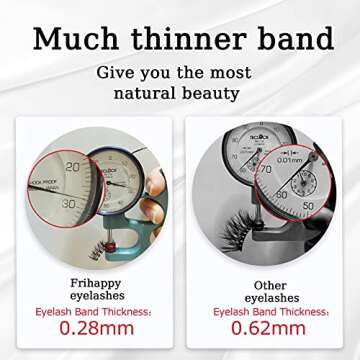 Lashes Half Lashes Half Lashes Wispy Half Lashes Natural Frihappy Lashes 3 Pairs Frihappy HF1