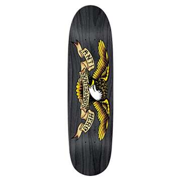 Anti Hero Skateboard Deck Shaped Eagle Overspray Black Widow 8.5" x 31.7"
