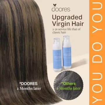 DOORES Human Hair Clip in Extensions 120g Balayage Style