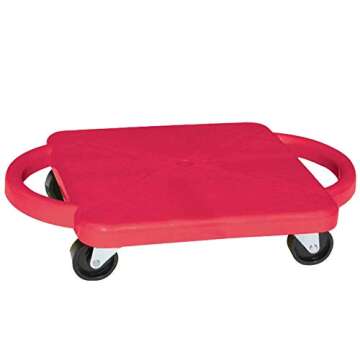 Fun and Function Plastic Scooter Board with Handles 12”, Blue