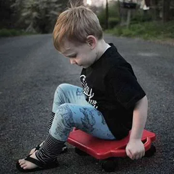 Fun and Function Plastic Scooter Board with Handles 12”, Blue