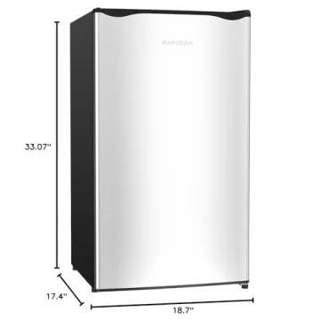 Compact BANGSON Mini Fridge with Freezer 3.2Cu.Ft