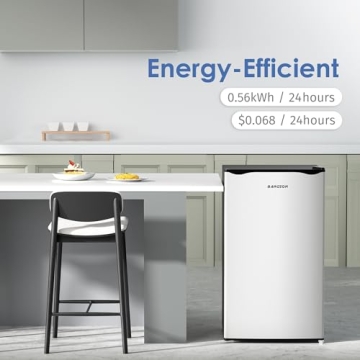 Compact BANGSON Mini Fridge with Freezer 3.2Cu.Ft