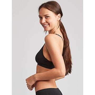 Kalon Women’s 4 Pack Racerback Sports Bralette Seamless Wireless Comfort Bra