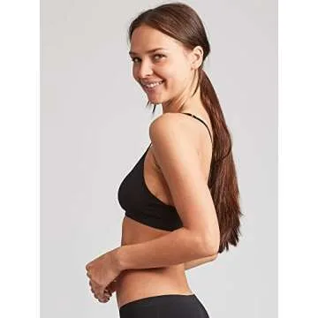 Kalon Women’s 4 Pack Racerback Sports Bralette Seamless Wireless Comfort Bra