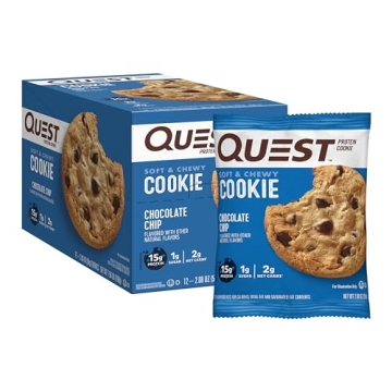 Quest Nutrition Chocolate Chip Protein Cookies - Keto Friendly, 12 Count