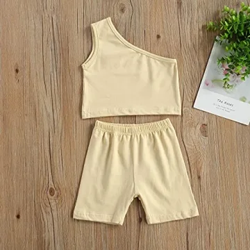 Hnyenmcko Toddler Girls Summer Cotton Outfit 2Pcs Set