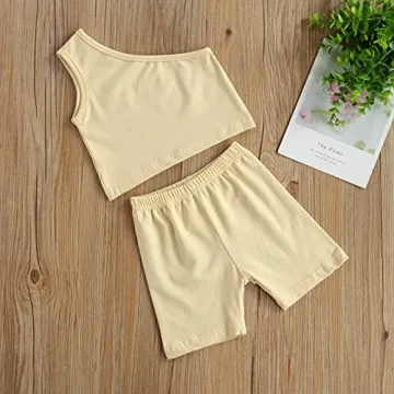 Hnyenmcko Toddler Girls Summer Cotton Outfit 2Pcs Set