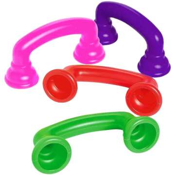 Whisper Phones for Reading [4 Pack] Auditory Feedback, Hear Myself Sound Phone - Accelerate Reading Fluency, Comprehension & Pronunciation - Speech Therapy Materials Toys by 4E's Novelty