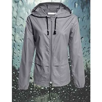 Stylish AVOOGUE Lightweight Waterproof Raincoat for Travel