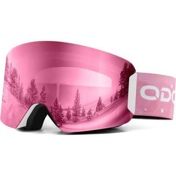 Odoland Kids Ski Snowboard Goggles - Anti-Fog, OTG Comfort for Young Adventurers