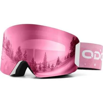 Odoland Kids Ski Goggles - Anti-Fog, OTG Design for Youth