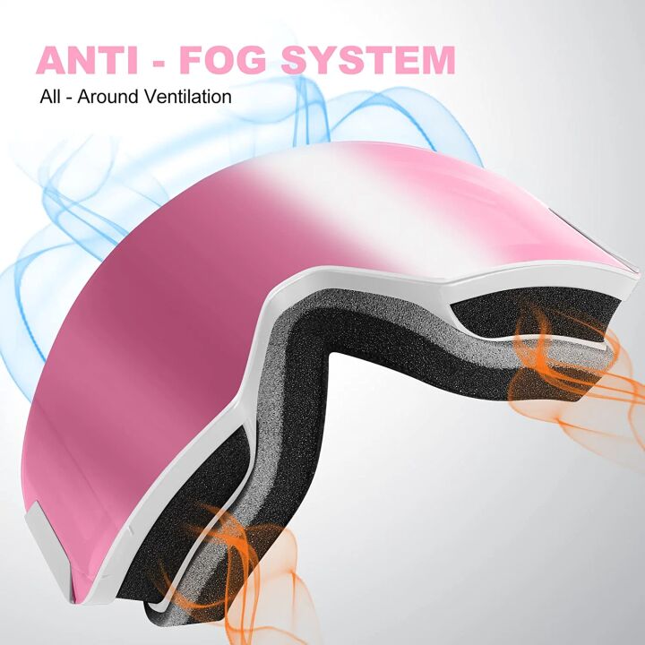 Odoland Kids Ski Goggles - Anti-Fog, OTG Design for Youth