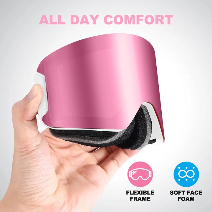 Odoland Kids Ski Goggles - Anti-Fog, OTG Design for Youth