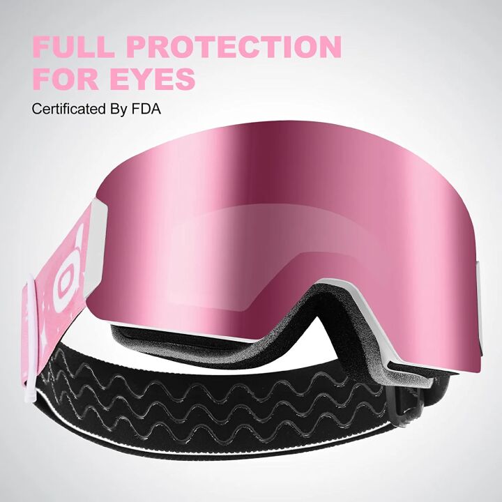 Odoland Kids Ski Goggles - Anti-Fog, OTG Design for Youth