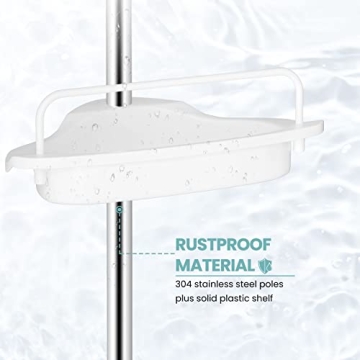 HomeHelper Rustproof Shower Caddy for Bathroom Storage