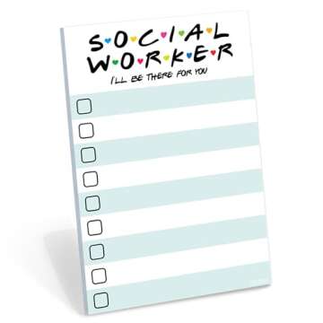 Social Worker Gift - to Do List Sticky Notes | Social Work Gifts | I'll Be There for You | Appreciation Week Bulk Gifts for Women and Men