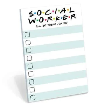 Social Worker Gift - to Do List Sticky Notes | Social Work Gifts | I'll Be There for You | Appreciation Week Bulk Gifts for Women and Men
