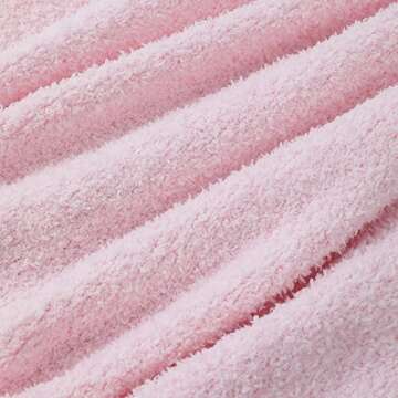 bearberry Super Soft Fluffy Throw Blanket Lightweight Cozy Warm Bed Blankets for Couch Bed Sofa All Season (Pink, 60”x80”)