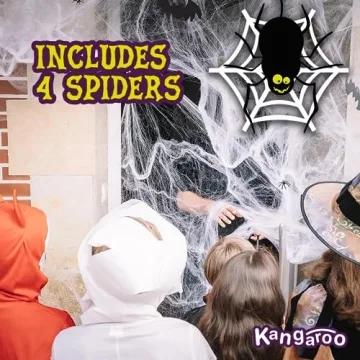 Premium 200 sq. ft. Spider Webs for Halloween Decor