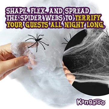 Premium 200 sq. ft. Spider Webs for Halloween Decor