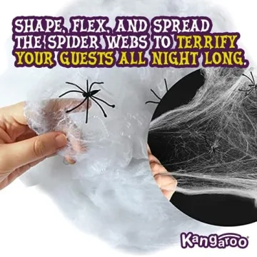 Premium 200 sq. ft. Spider Webs for Halloween Decor