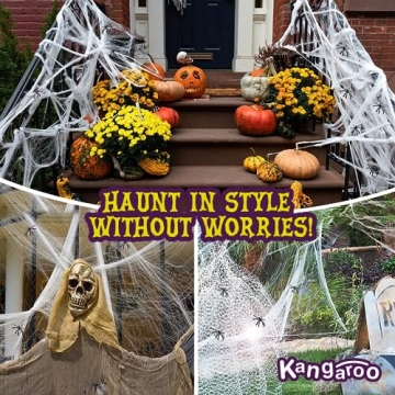 Premium 200 sq. ft. Spider Webs for Halloween Decor