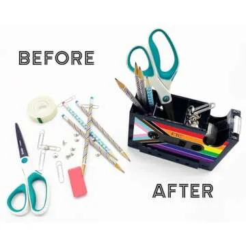 FTC Fun Cassette Tape Dispenser - Retro Office Supplies Holder - Vintage Desk Decor Accessories - 6.70" x 1.98" x 4.53" (Progress Pride Flag)