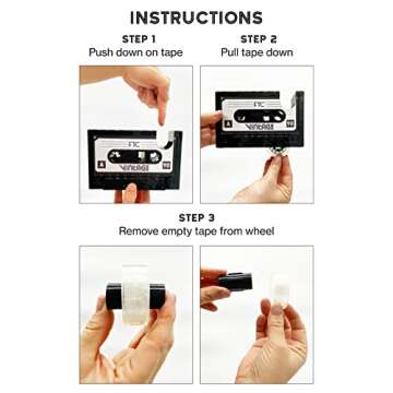 FTC Fun Cassette Tape Dispenser - Retro Office Supplies Holder - Vintage Desk Decor Accessories - 6.70" x 1.98" x 4.53" (Progress Pride Flag)