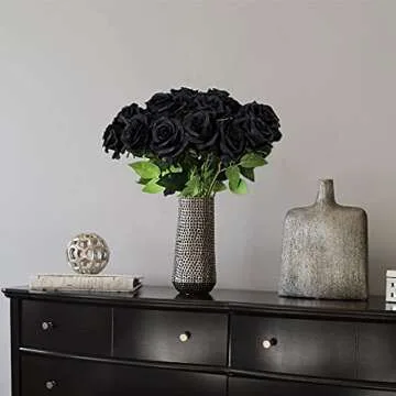 Kisflower Elegant Black Silk Roses for Every Occasion