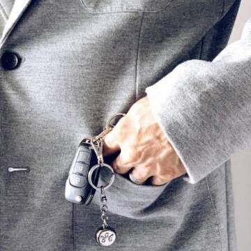 invisawear Smart Jewelry - Personal Safety Device - Black Keychain