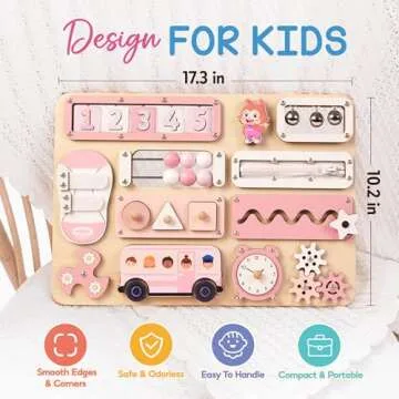 Kalotoys Busy Board for Toddlers - Educational Montessori Toy