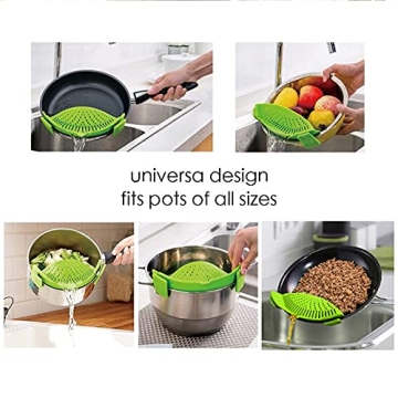 Clip-On Strainer for Pots - Silicone Kitchen Tool