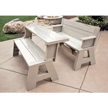Convert-a-Bench 2-in-1 Outdoor Picnic Table & Bench