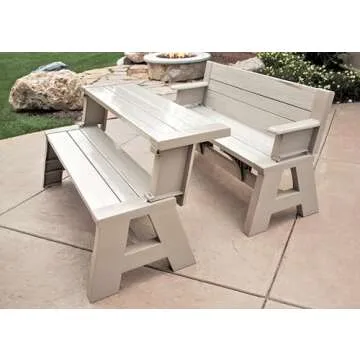 Convert-a-Bench 2-in-1 Outdoor Picnic Table & Bench