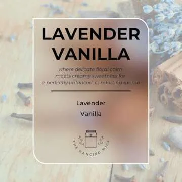 The Dancing Wick Candle - Bestie Candle – Lavender Vanilla Scented Soy Wax – Calming Gift for Fr...