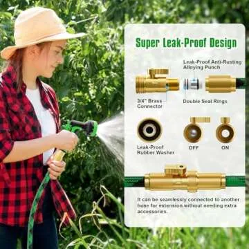 Garden Hose 100 ft with Non-Expandable Design and Nozzle